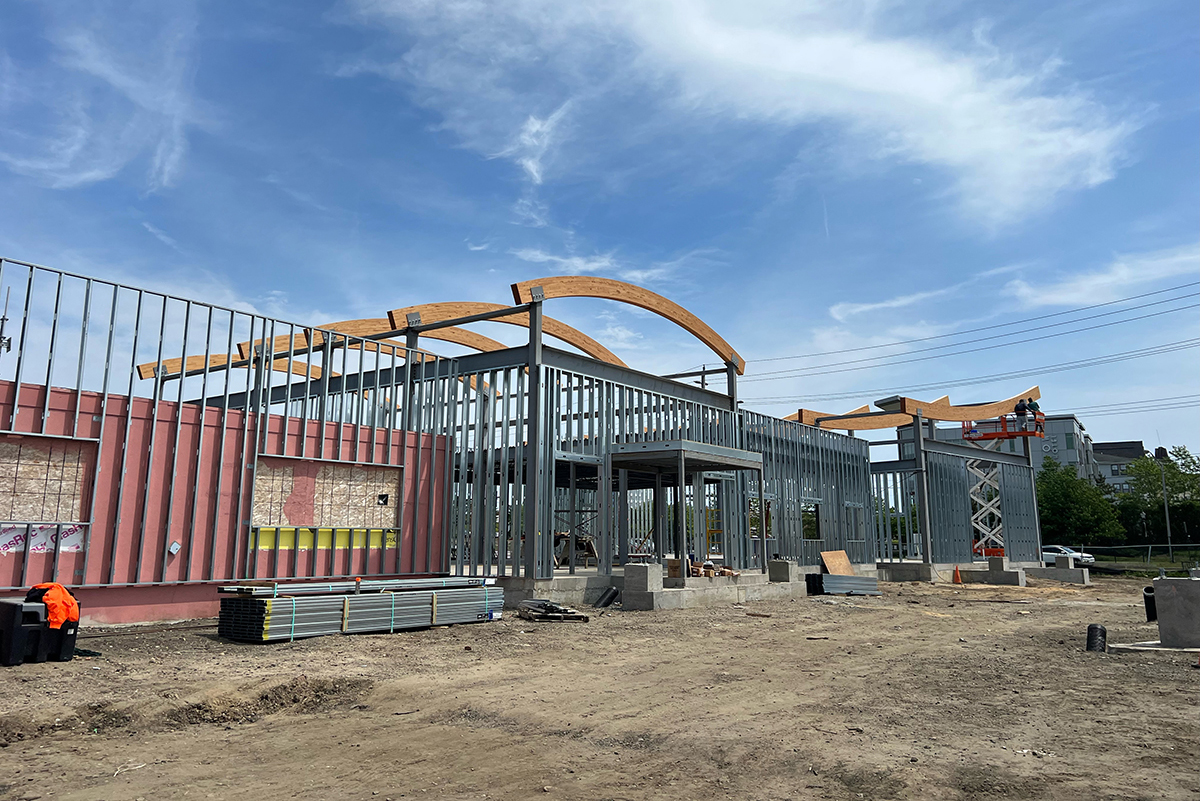 Framing is up for the new Long Branch Senior Center!!!